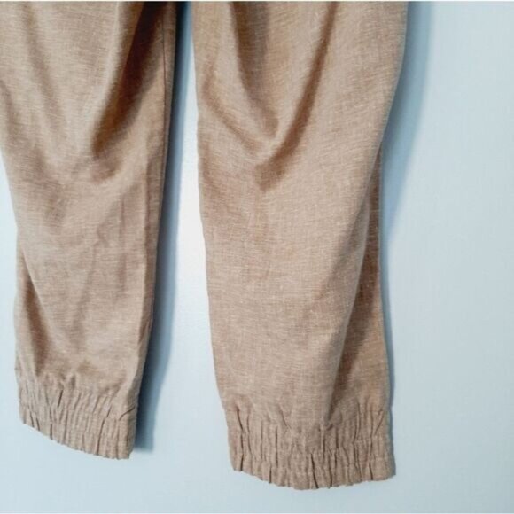 MEC | Hemp Blend Cropped Pull-On Casual Pants Tan Sz 4 - Picture 9 of 12